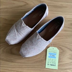 Women’s Classic Toms Pale Pink Lurex Woven Sz 8.5